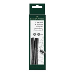 501705 - FABER CASTELL CHARCOAL PITT Natural Sticks 6-11mm Box5